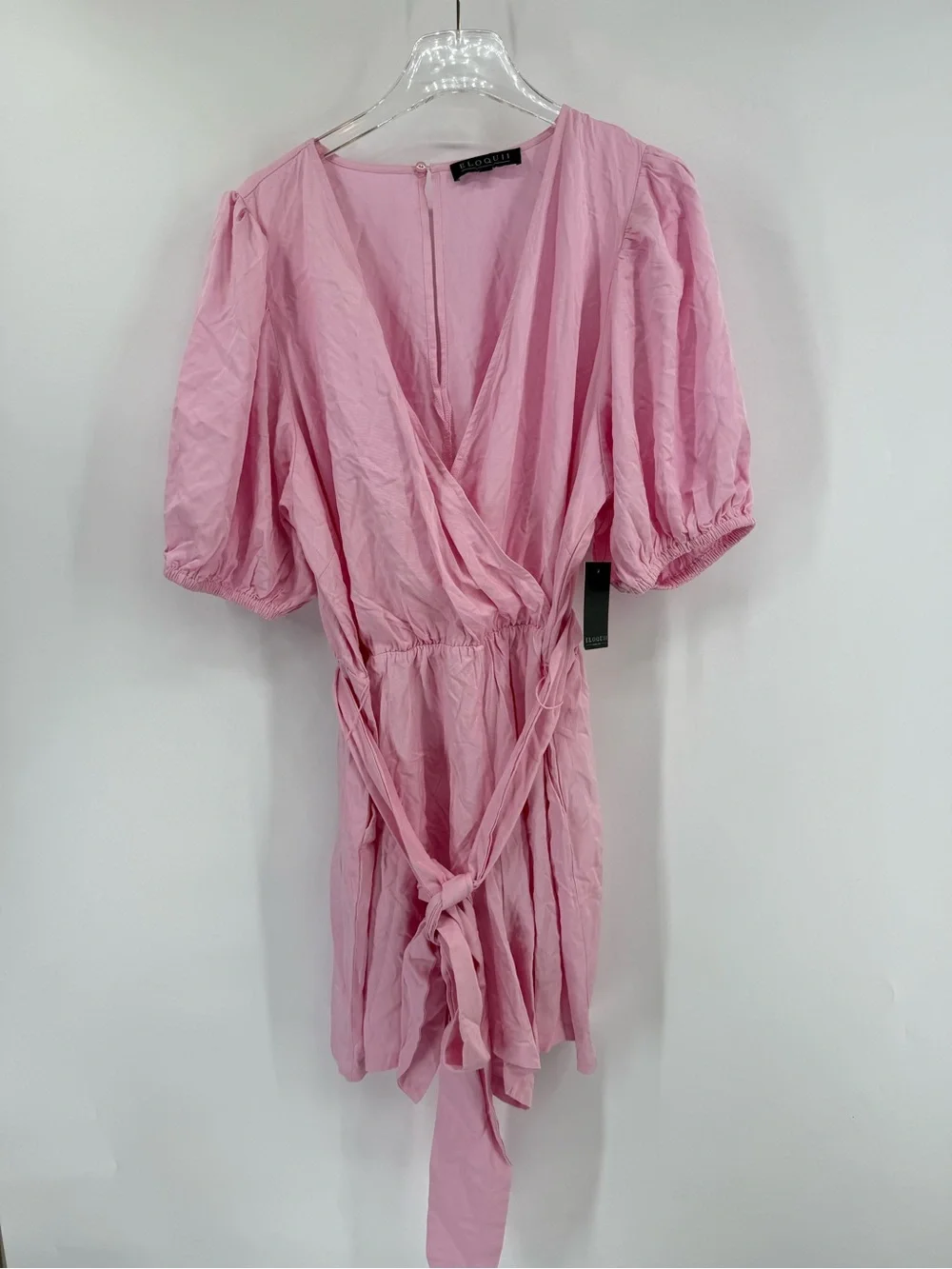 eloquii bright pink romper with puff sleeves size 20 NWT